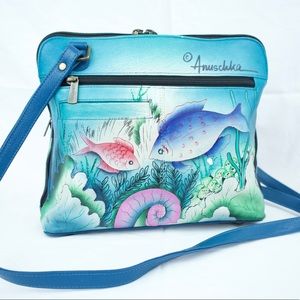 Anuschka Hand-painted Genuine Leather Crossbody